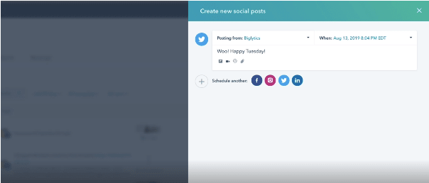 HubSpot Instagram Integration: space content to post